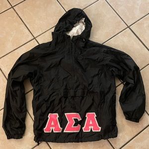 Alpha Sigma Alpha rain pullover. Size Small